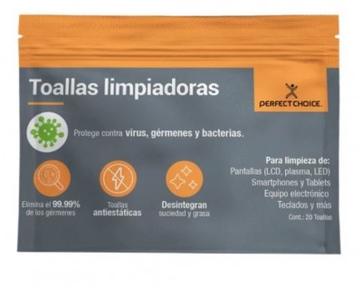 Toallas Limpiadoras para Notebook y LCD PC 03027 