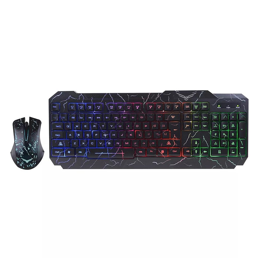 Kit de Teclado y Mouse Naceb Technology Raptor, Estándar, Negro