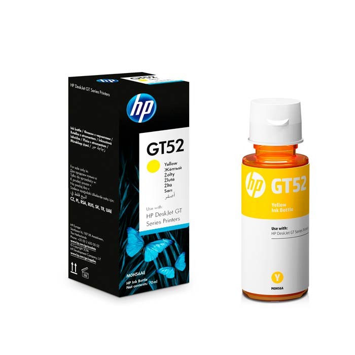 Botella de tinta HP GT52 Amarilla (M0H56AL) 70ML 