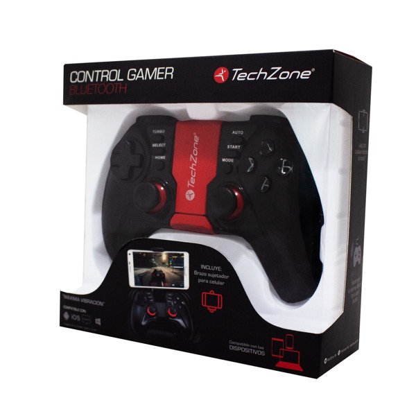 Control Gamer TECHZONE TZ18BTC01, Negro, Inalámbrico