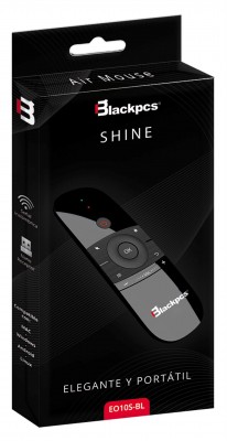 Air Mouse - Mini Teclado Blackpcs EO10S-BL, QWERTY, Negro, PC/Tablet/Telefóno, Inalámbrico