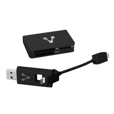 Lector de memoria VORAGO, 480 Mbit/s, Negro Modelo Cr-300
